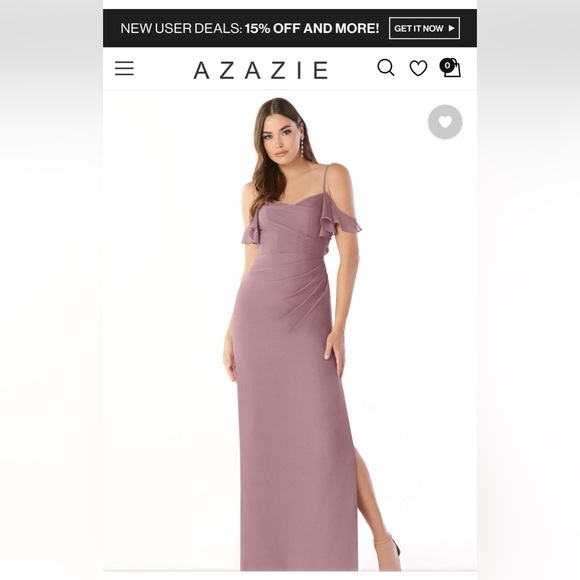 Azazie Emeralda Dusty Rose Bridesmaid Dress - Picture 3 of 11